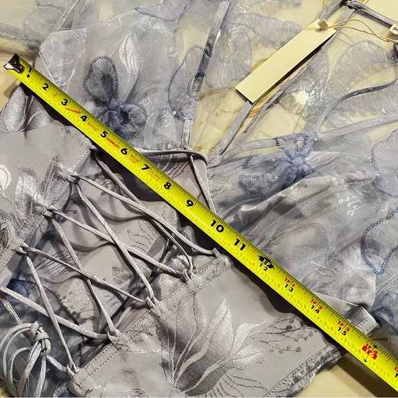 For Love and Lemons Blue Bow Presley Mini Tulle Dress size medium - Picture 8 of 10